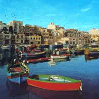 Halászkikötő valahol Máltán